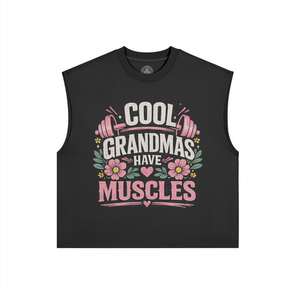 Cool Grandmas Have Muscles Boxy Tank Top