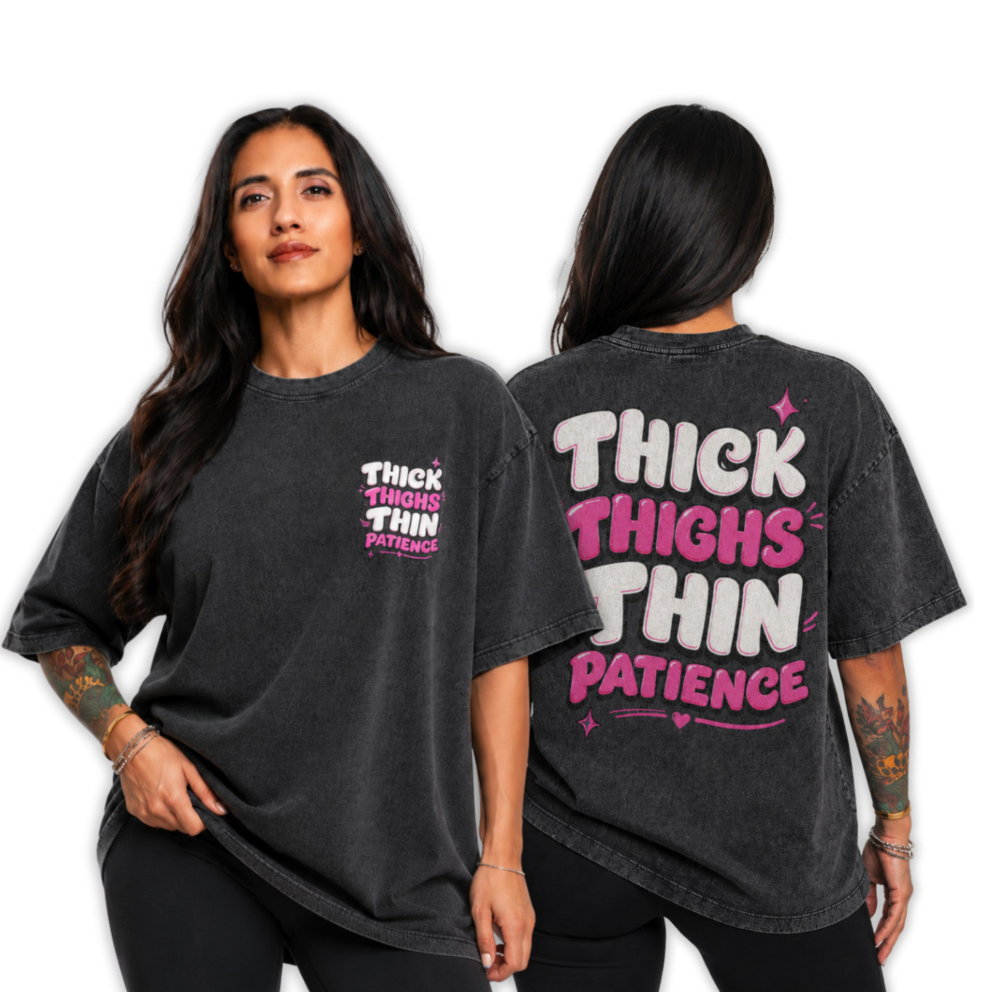 Thick Thighs Thin Patience Pump Cover Tee